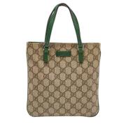 Pre-owned Leather totes Gucci Vintage , Beige , Dames