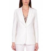 Witte Technische Stof Blazer Jas Liu Jo , White , Dames