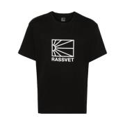Groot Logo T-shirt in Zwart Rassvet , Black , Heren