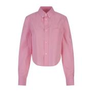 Roze Katoenen Poplin Overhemd met Lange Mouwen Marni , Pink , Dames