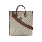 Pre-owned Coated canvas totes Gucci Vintage , Brown , Dames