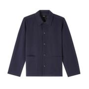 Navy Blauwe Knoopjas A.p.c. , Blue , Heren