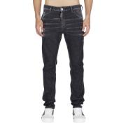 Zwarte Skater Jeans met Distressed Look Dsquared2 , Black , Heren