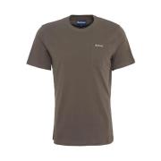 Zak T-shirt Langdon - Stijlvol Tarmac Barbour , Brown , Heren