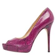 Pre-owned Fabric heels Jimmy Choo Pre-owned , Purple , Dames