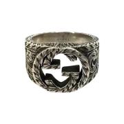 Pre-owned Metal rings Gucci Vintage , Gray , Heren