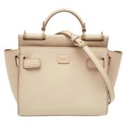 Pre-owned Leather totes Dolce & Gabbana Pre-owned , Beige , Dames