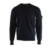 Blauwe Katoenen Trui Stone Island , Blue , Heren