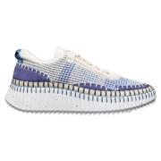 Geweven Suède Panel Sneakers Chloé , Multicolor , Dames