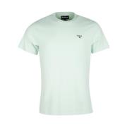 Essentiële Sportieve T-shirt in Dusty Mint Barbour , Green , Heren