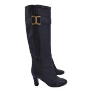 Pre-owned Leather boots Chloé Pre-owned , Black , Dames