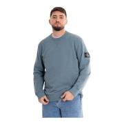 Badge Crew Neck Sweater Calvin Klein Jeans , Blue , Heren