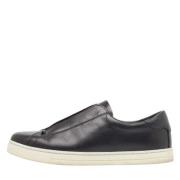 Pre-owned Leather sneakers Fendi Vintage , Black , Dames