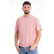 Heren Casual T-shirt Lacoste , Pink , Heren