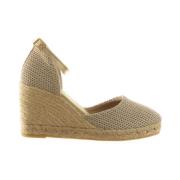 Gouden Sandalen Espadrilles , Beige , Dames