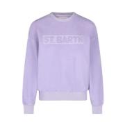 Lila Varsity Sweater Stardust Stijl Saint Barth , Purple , Dames