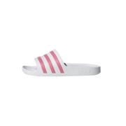 Witte Slippers 3-Stripes Roze Vrouwen Adidas , Multicolor , Dames
