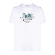 Bedrukt Katoenen T-shirt - Wit Givenchy , White , Heren