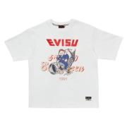 Koinobori Print T-shirt Evisu , White , Heren