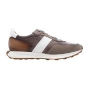 Taupe Leren Sneaker met Gomzool Magnanni , Multicolor , Heren