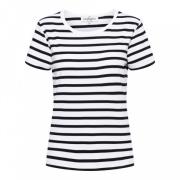Zwart Multi Streep Korte Mouw T-shirt &Co Woman , Multicolor , Dames