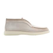 Suède Desert Boot Lichtgewicht Moderne Stijl Santoni , Beige , Heren