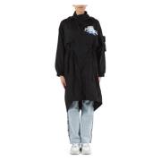 Technische stof parka met logoprint Karl Lagerfeld , Black , Dames