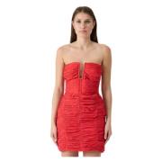 Rode gedrapeerde mini-jurk Sabina Musayev , Red , Dames