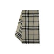 Neutraal Wol Check Sjaal Burberry , Multicolor , Unisex