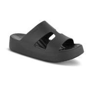 Ultra-lichte Instap Sandaal Crocs , Black , Dames