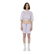 Tone-on-tone logo jogging shorts John Richmond , Purple , Dames