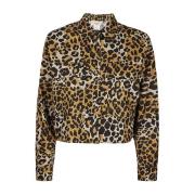 Leopard Print Crop Shirt Max Mara Weekend , Multicolor , Dames