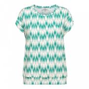 Groene Dancing Lines Mouwloze Top &Co Woman , Multicolor , Dames