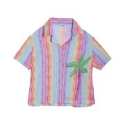 Gestreept katoenen overhemd met palmboom borduurwerk Arizona Love , Mu...