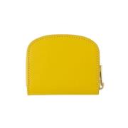 Leather clutches A.p.c. , Yellow , Dames