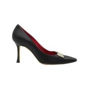 Pre-owned Satin heels Manolo Blahnik Pre-owned , Black , Dames