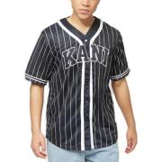 Pinstripe Baseball Shirt Lente/Zomer Collectie Karl Kani , Black , Her...