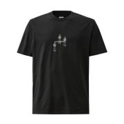 Zwart Katoen Regular Fit T-Shirt C.p. Company , Black , Heren