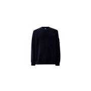 Chenille Katoen Crewneck Sweater C.p. Company , Black , Heren