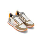 Neon Orange High Top Sneaker Philippe Model , Multicolor , Heren