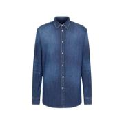 Relaxte Denim Shirt Dsquared2 , Blue , Heren