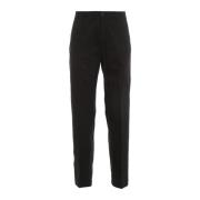 Zwarte Katoenen Poplin Relaxte Broek Versace Jeans Couture , Black , H...