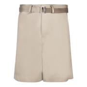 Casual Beige Shorts Sacai , Beige , Heren