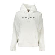 Witte Hoodie met Borduursel Tommy Hilfiger , White , Dames