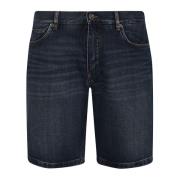 Donkerblauwe Denim Jeans Rechte Pijp Dolce & Gabbana , Blue , Heren