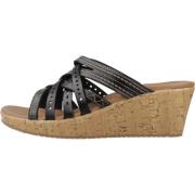 Stijlvolle Wedges voor Hot Spring Skechers , Black , Dames