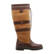 Bruin Leren Outdoor Laars Dubarry , Brown , Dames