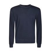 Blauwe Denim Sweatshirt Noos Drumohr , Blue , Heren