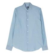 Katoenen shirt Made in Italy Fedeli , Blue , Heren