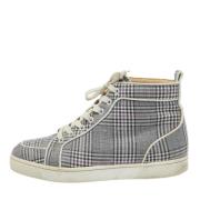Pre-owned Canvas sneakers Christian Louboutin Pre-owned , Gray , Heren